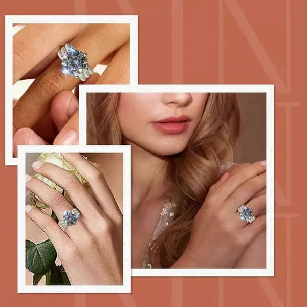 3 CT Super Sparkle Diamantring 925 Silver 9