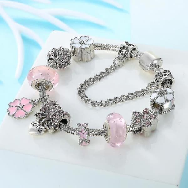 Charmarmbånd Dame Perle DIY Pandora Stil Smykker