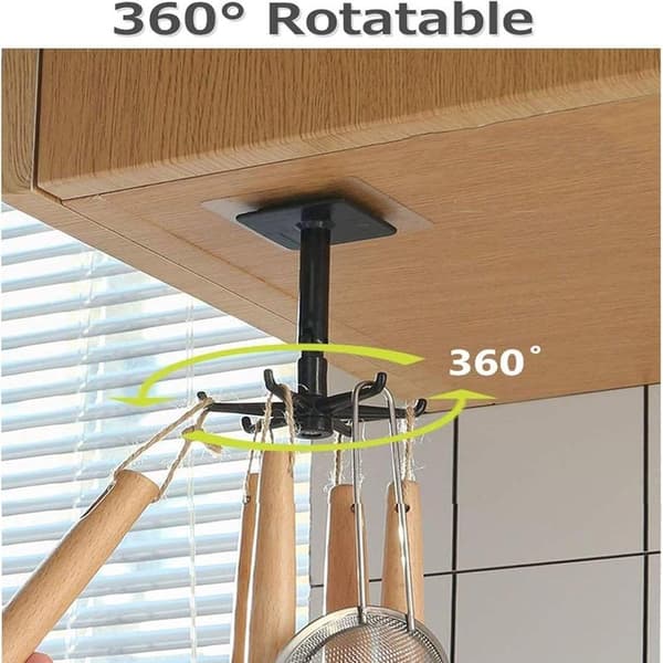 Sett med 4 stk 360° roterende kroker, spikerfri roterende stativ, stabilisator
