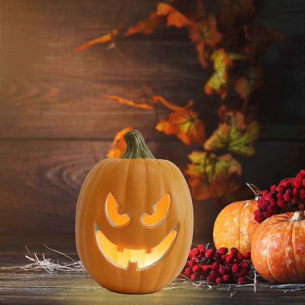 Gresskarlykt Halloween-belysning uthult gresskar-scene Halloween-dekorasjon