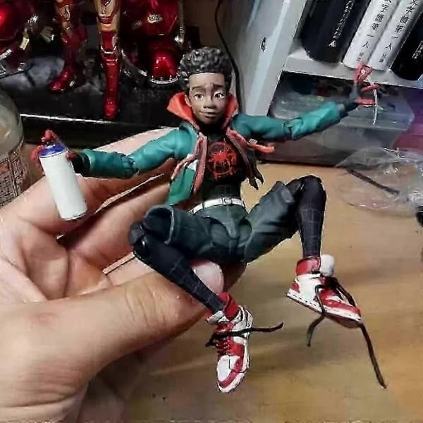 Spiderman Miles Morales PVC Actionfigur Legetøj Across the Spider-Verse Samling