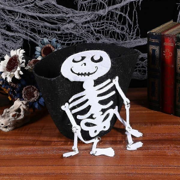 Slikpose filtspand til Halloween Trick or Treat sort mulepose