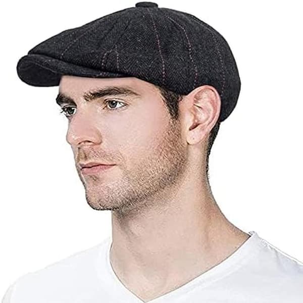 2-pakning Flat Caps Hatter Vinterluer Herre Beret Hatter for Menn Bomull og Ull Stoff Varme Hatter