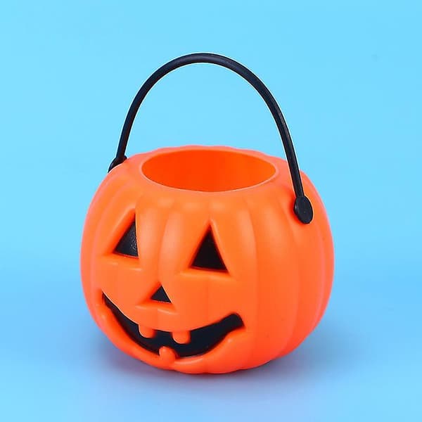 12 stk. gresskarbøtter til Halloween-dekorasjon