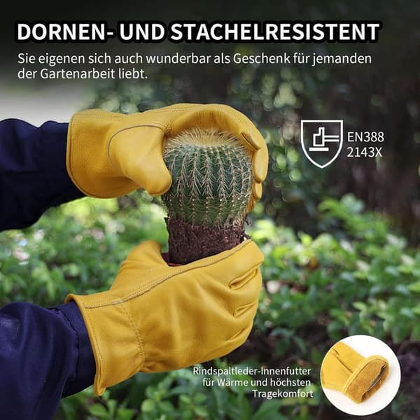 Et par sorte L arbejdshandsker, læderhandsker til arbejde, havearbejde