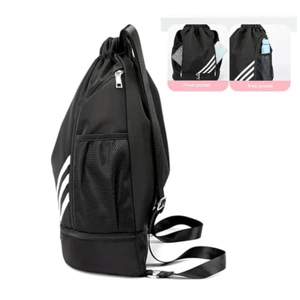 Gym Sportstaske Dame Snøreposer Sort Black