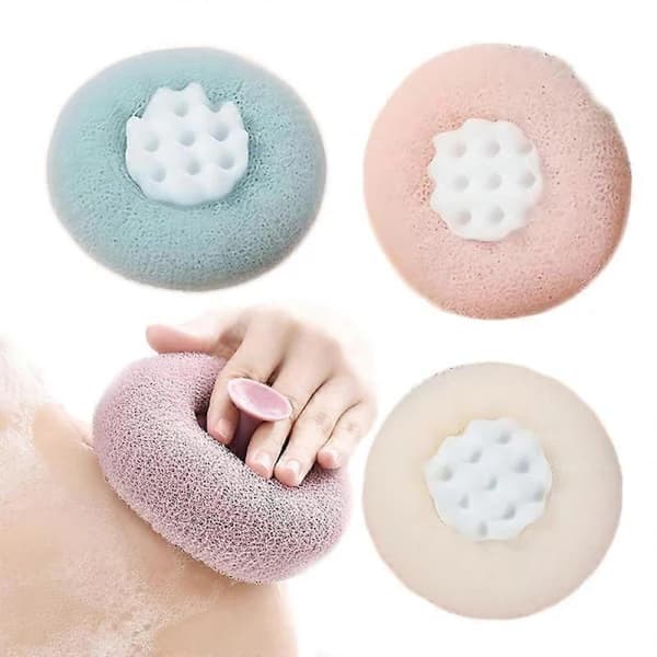 Solros Badboll Svamp Mesh Puff Duschboll med Sugpropp