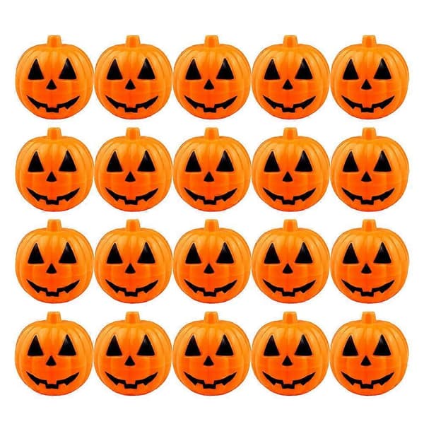 South gresskar-godteriholder til Halloween, 20 stk. mini-gresskarbeholdere i plast