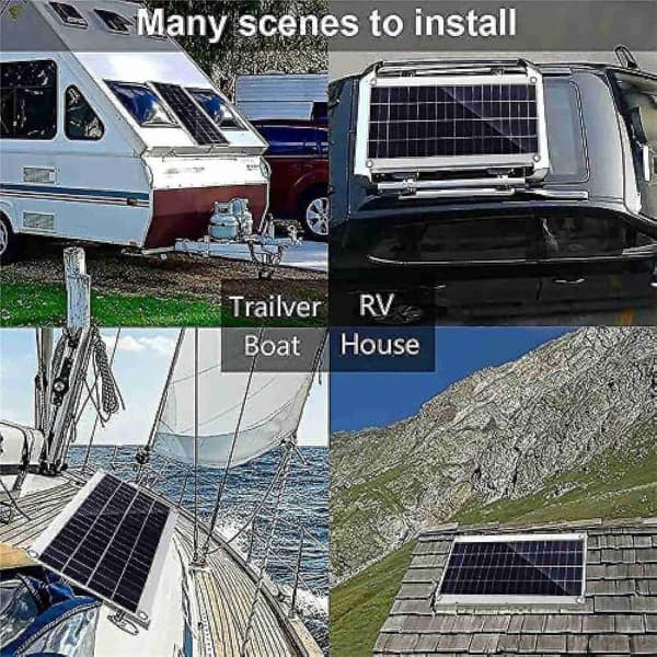 300W 12V Solcellepanel Kit Batterilader 300W 12V Off Grid System med 10A - 60A Kontroller - 11-Perfekt