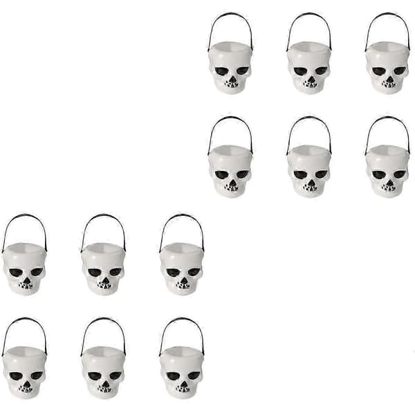 Halloween-godishållare dödskallar designade för att förvara 24 godisbitar-64