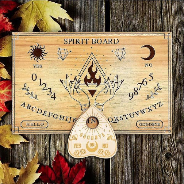Mystic Talking Board med Planchette: Treåndsspill for 2+ spillere sun face