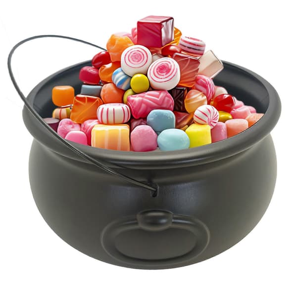 Halloween-juhlien musta noitapata 12\" karkkikulho, ämpäri herkuille, koristeeksi Multicolor