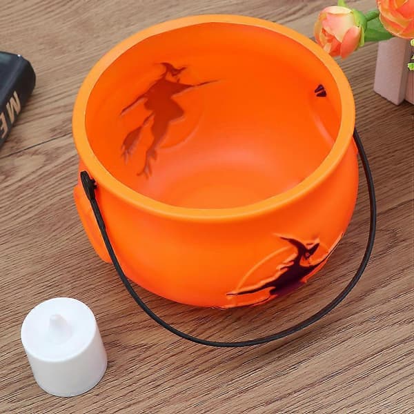 Orange Halloween græskar slikspand til 4 stk. cosplay-rekvisit