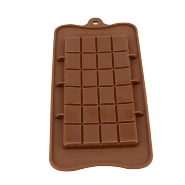 2 styk silikoneforme til chokolade, chokoladeform i silikone, 48 chokoladestykker, brudbar form, chokoladebar, chokoladekage