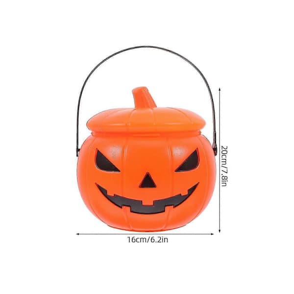 Gresskarlykt Lys Gresskar Godteribøtte Halloween-feiring Oransje Dekorasjon 1 stk