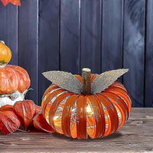 Efterårsdekoration græskarlygte, Halloween græskarlygte LED-lys
