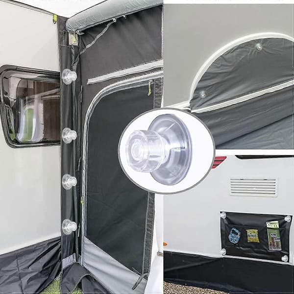 10 stk. Campingvognfester Høygreps Markisesugekopper Festeputer Van Side Fix Kit [DB]