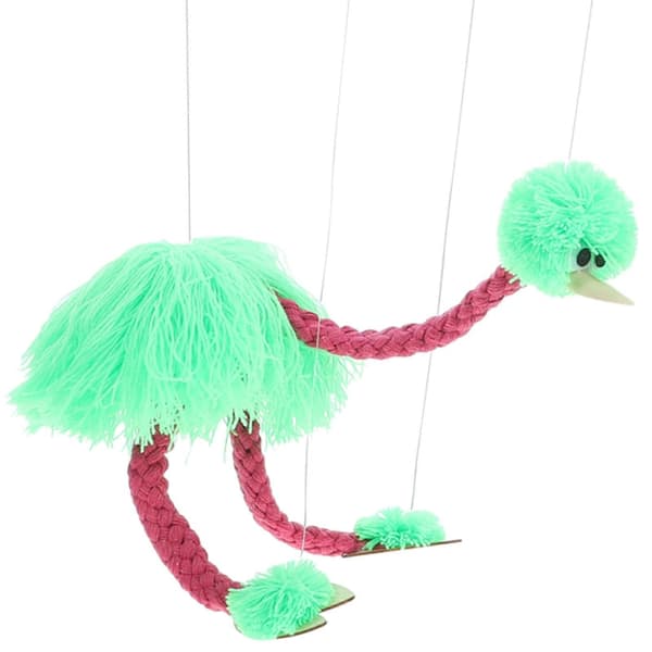 Flamingo-marionettinukke esitykseen