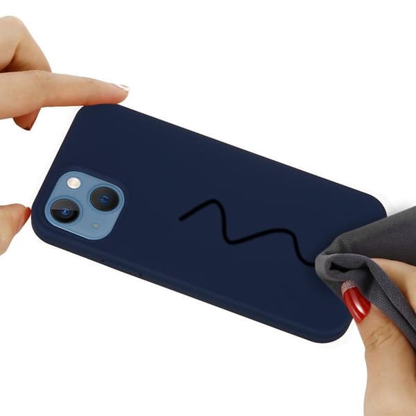 iPhone 13 Cover Flydende Silikone Mørkeblå 45