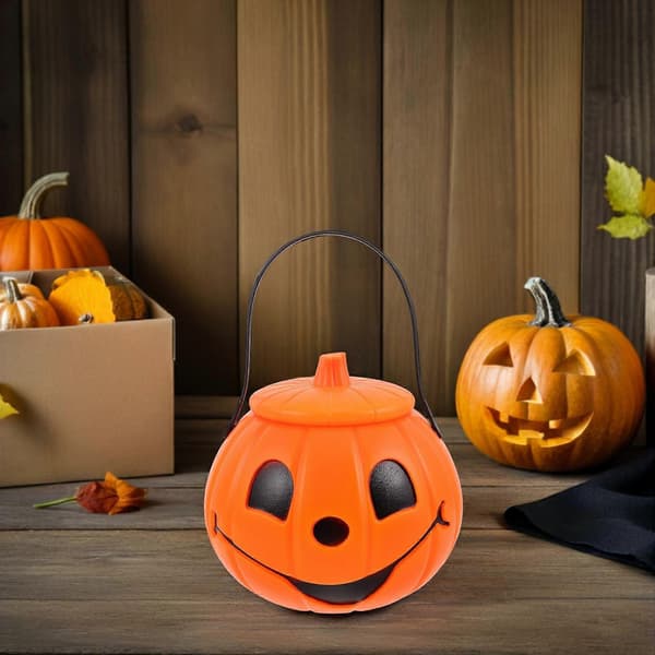 Plastik græskar slikholder Halloween fest græskarspand til
