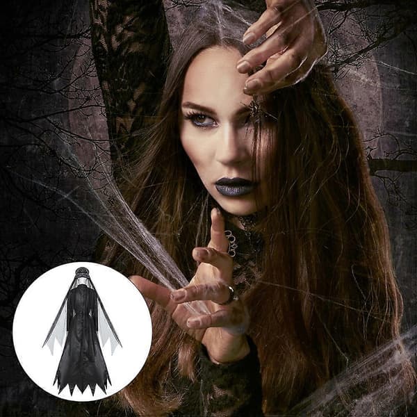 1 set Halloween-kostym häxdräkt Halloween lång klänning maskeradkläder