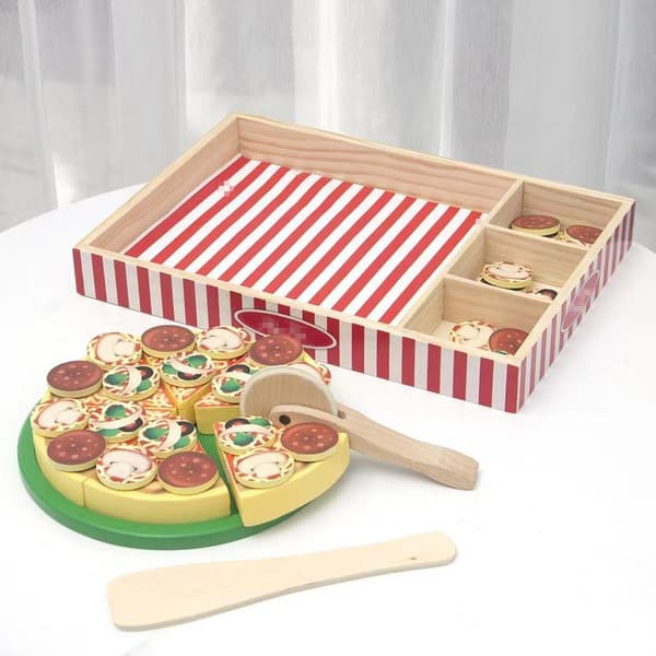Träpizza | Köksleksset för barn, Låtsasköksleksak | Ålder 3+
