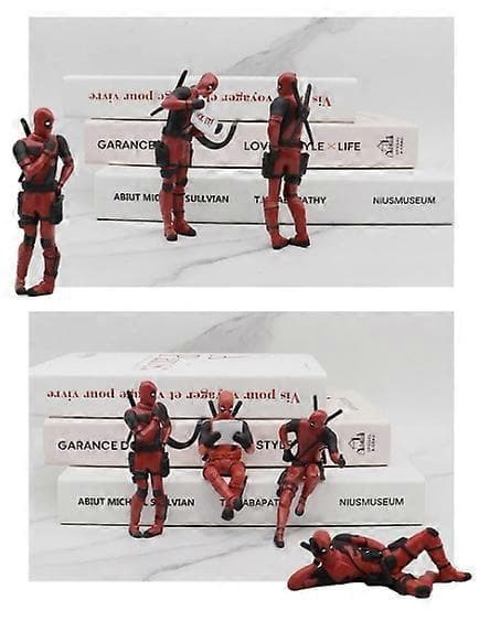 Dekorasjonsfigur Marvel Superhelt Deadpool Sett Med 6 Ny
