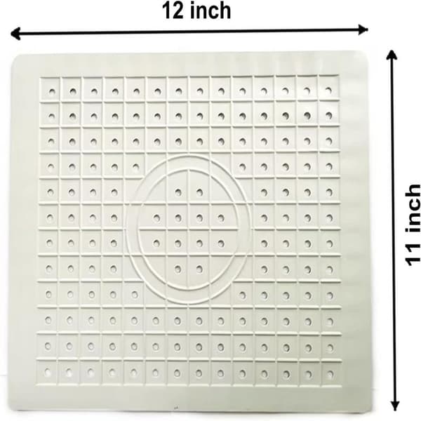 Diskmatta, 2-pack diskbänksskydd för diskbänksbotten, bestick och glas, snabb avrinning, 31 x 26 cm, vit