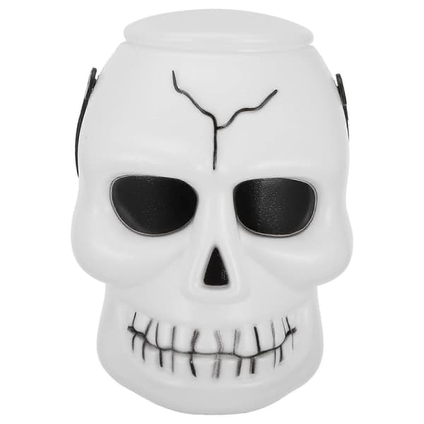 Halloween-godishink med dödskalledesign för godisförvaring