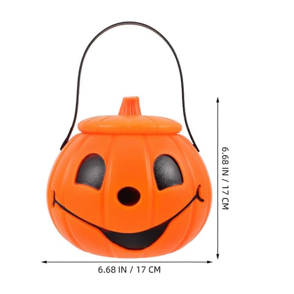 Plastgresskar godteribeholder Halloween-fest gresskarbøtte for