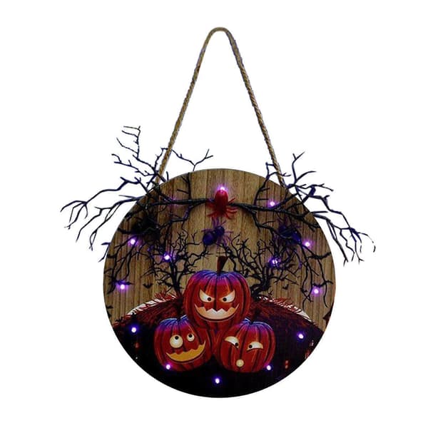 Wander Cloudly 2-pack Halloween-hängskylt för hem, fest, dörr och väggdekoration