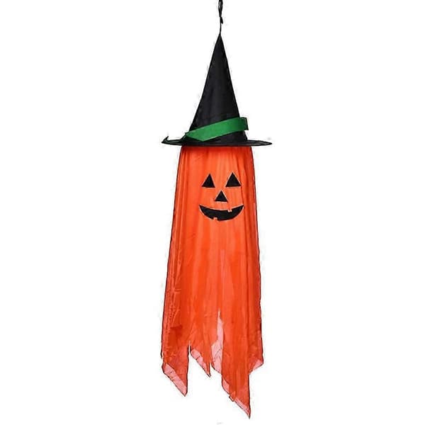 Sød Halloween Spøgelse Hængende Spøgelsespynt Heksehat Træophæng til Fest A