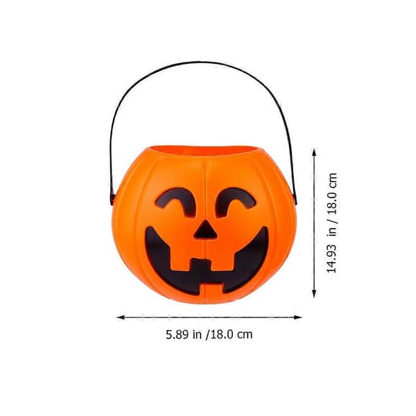 Halloween græskarspand til slik 4 stk. bærbare plastbeholdere