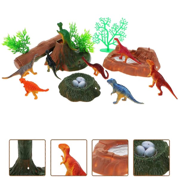 Dinosaurmodell Små dinosaurleker for barn Bruk 2 sett assorterte farger