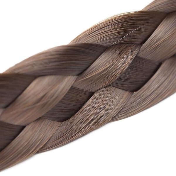 Tykt Flettet Hårbånd for Kvinner Syntetisk Hår - Perfekt darkbrown&lightbrown