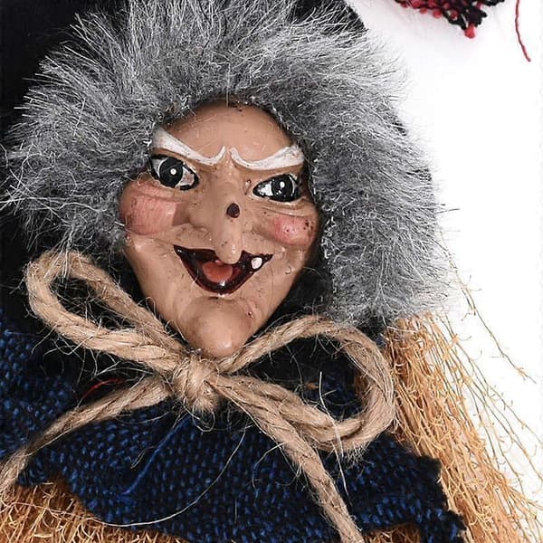 Set med 3 Halloween Dekorationstillbehör Häxkvast Hänge