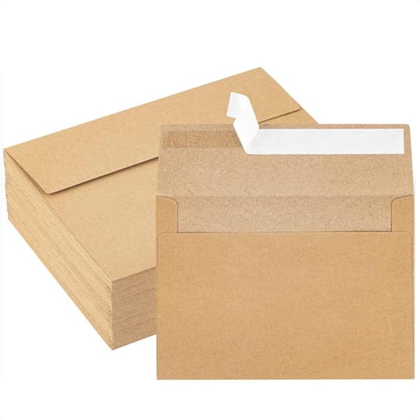 Rustiikkiset Kraft-kirjekuoret A4 (10,8x15,9 cm, 50 kpl)