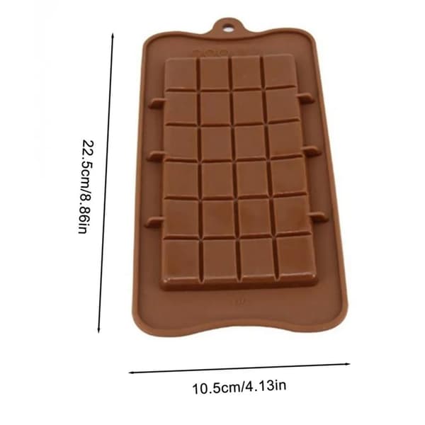 2 styk silikoneforme til chokolade, chokoladeform i silikone, 48 chokoladestykker, brudbar form, chokoladebar, chokoladekage