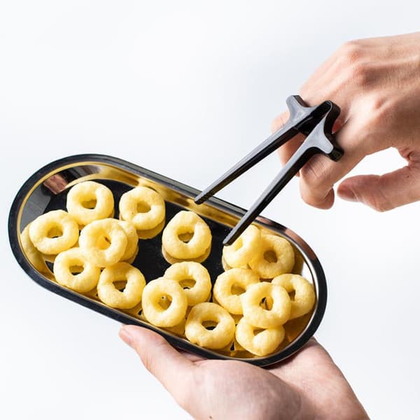 Frie hender Snacks Spisepinner Finger Spisepinner Lat Assistent Snacks Spisepinner for Barn Voksne White