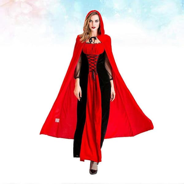 1 sæt Cosplay Dronningekostumer Klassisk Cosplay Uniform Kjole Dronning Performance Tøj Tilbehør til voksne kvinder Størrelse S