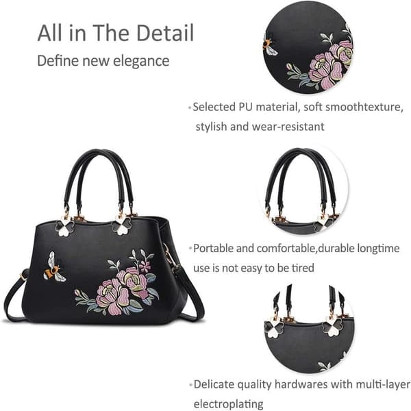 Retro Håndtasker med Top Håndtag Dame Crossbody Taske Dame Mode B