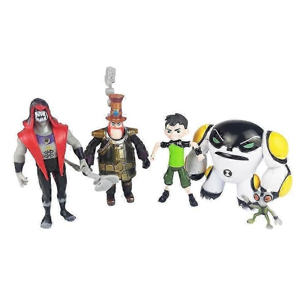 9-pack Ben 10 Actionfigur Ben Tennyson Four Arms Grey Matter Heatblast Samlarobjekt Modellfigurer Leksaker Barnpresenter