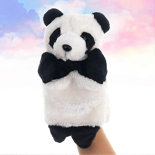 Panda Handdocka Plysch Handdocka för Barn 1 st Rollspelsaccessoar