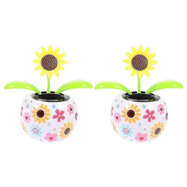 Solsikke Solar Dansende Blomst Solar Leker Kontorbord Bilpynt SZ