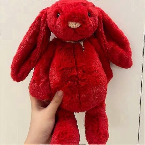Red Bonnie Rabbit 36CM Ragged Ears Rabbit Creative Rabbit Soothing Doll Same as Jct