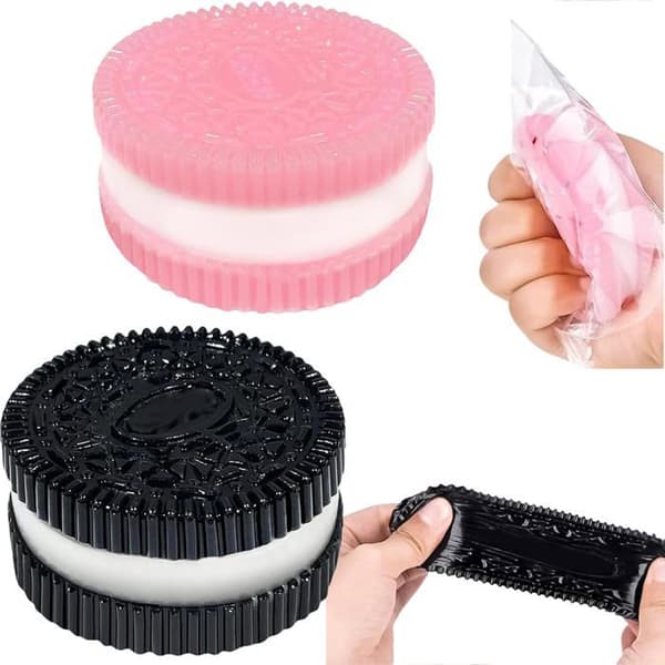 Klemmelegetøj - ULISEM - Cookie - Superblødt - Pink + Chokolade