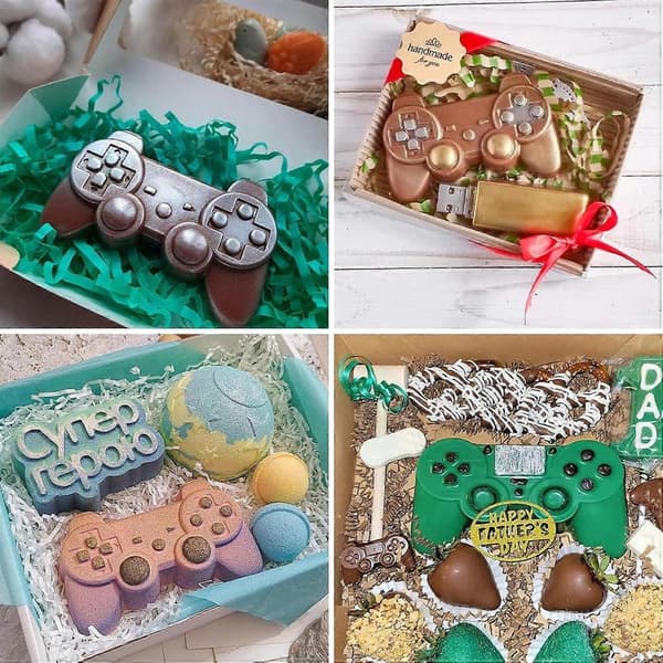 Silikone Kageform 3D Spilcontroller Silikoneforme Chokolade Fondant DIY Former Spilcontroller Form Bageform Chokolade Gelé Isterninger Slik (FMY)