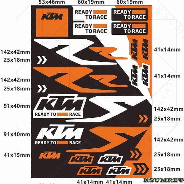 KTM Motorcykel Logotyp Vinylklistermärken Blue