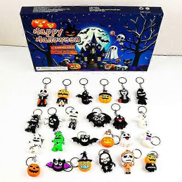 Blind Box-nedräkningskalender - Set med 24 delar X Halloween Pull Back Cars Blind Box