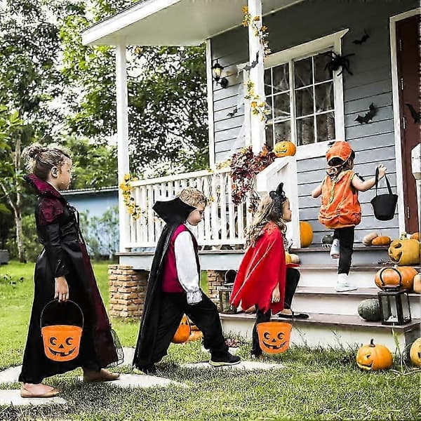 6 Halloween Græskar Slik Spand Taske Til Indsamling Af Slik